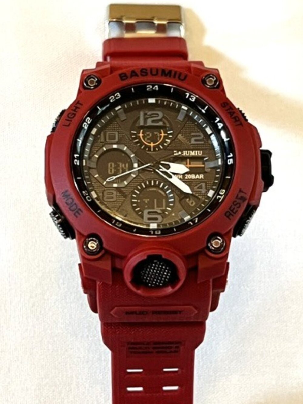 BASUMIU | Dual-digital tactical sports watch-NWOT-NEW Battery